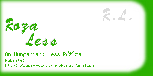 roza less business card